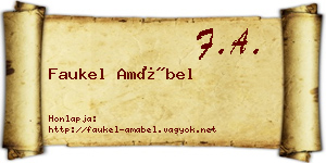 Faukel Amábel névjegykártya